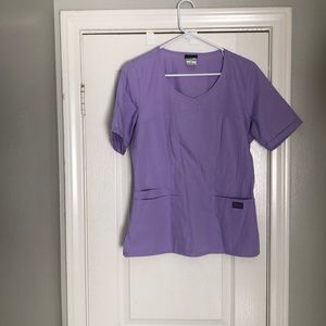 Women’s light purple scrub top